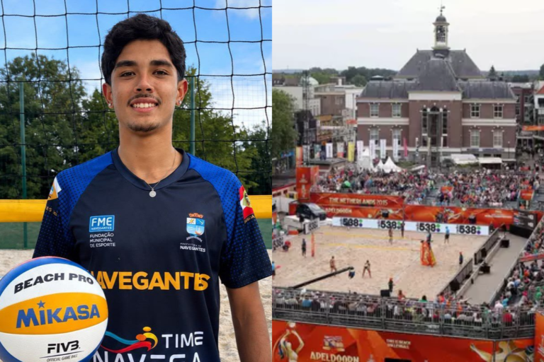 Orgulho de Navegantes: atleta de 15 anos vai representar o Brasil no Mundial de Vôlei de Praia na Holanda