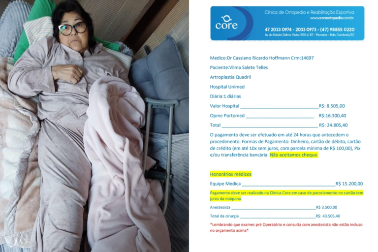 Corrida contra o tempo: Vilma Salete precisa de cirurgia de quadril e pede ajuda da comunidade para realizar cirurgia urgente