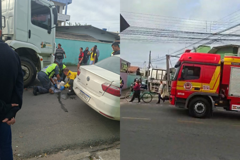 Idoso é atropelado por caminhão de entulho no bairro São Paulo, em Navegantes
