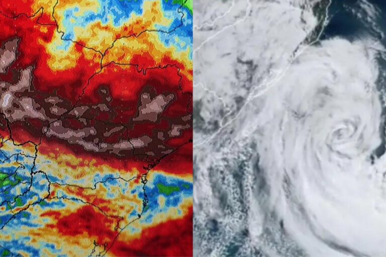 Dois ciclones avançam e deixam Santa Catarina em alerta para chuva e ventania