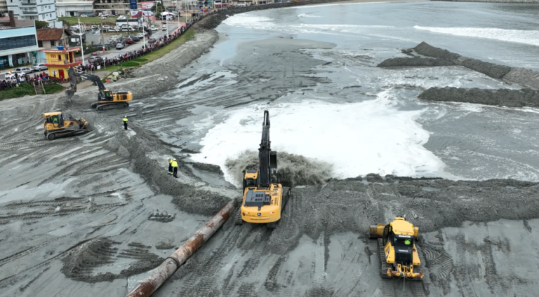 Obras de alargamento da Praia do Gravatá entram na reta final em Navegantes