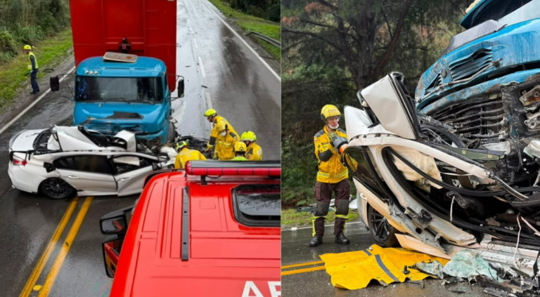 Jovem perde o controle da BMW e morre em grave acidente na SC-418