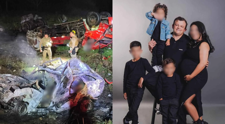 Três vítimas da mesma família são identificadas após grave acidente na SC-305