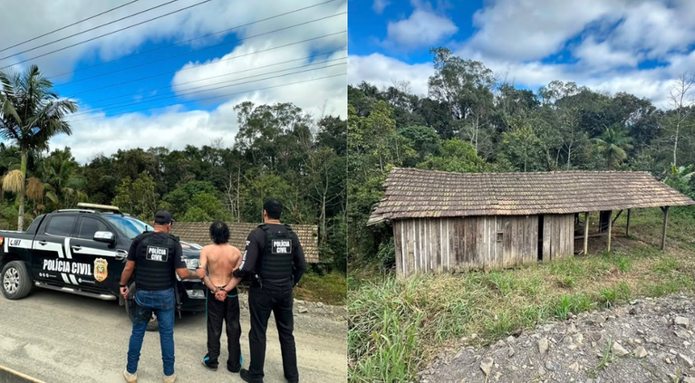 Polícia Civil prende suspeito de homicídio ocorrido em área de mata em Navegantes