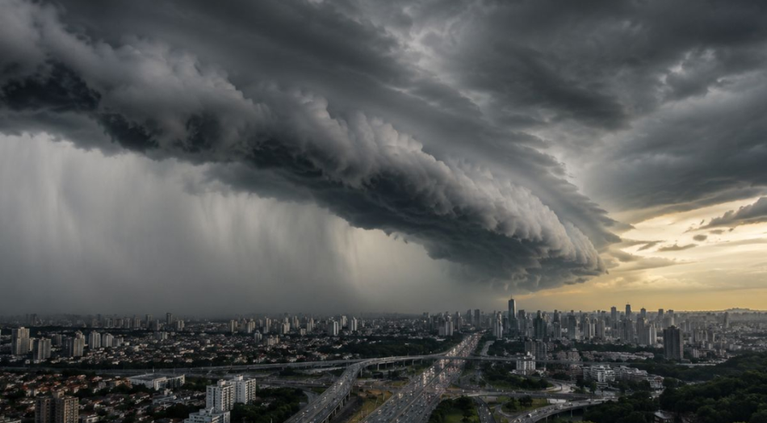 Frente fria avança pelo Sul e coloca SC, PR e RS em alerta para temporais