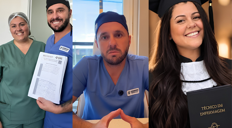 Cirurgião paga estudos de faxineira da própria clínica, que se forma e vira técnica de enfermagem