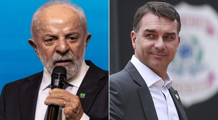 A cinco dias da eleição, Flávio aparece com 53% contra 47% de Lula